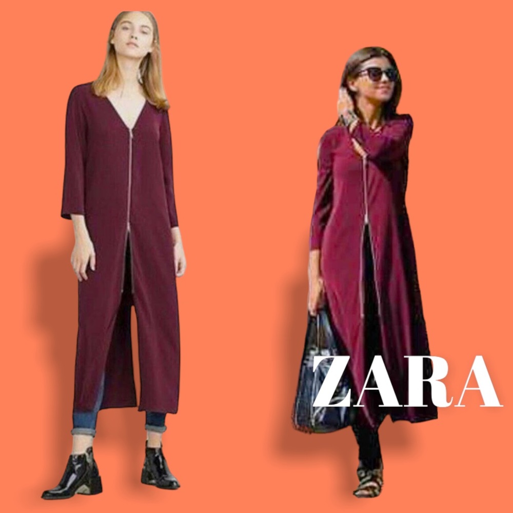ZARA front zip dress